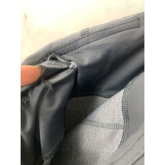 Lululemon Run Inspire Mesh Sz 8 Back Zipper Inseam Gray Legging Ankle Cropped - Picture 8 of 11
